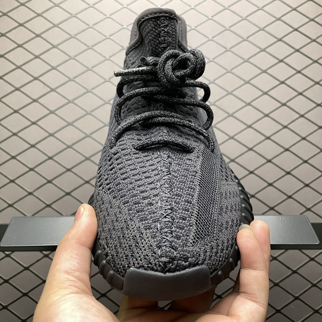 220 最顶零售性价版 AD 阿迪Yeezy 350V2  ” Static ” 黑天使 鞋带反光版 侃爷椰子350 FU9006
