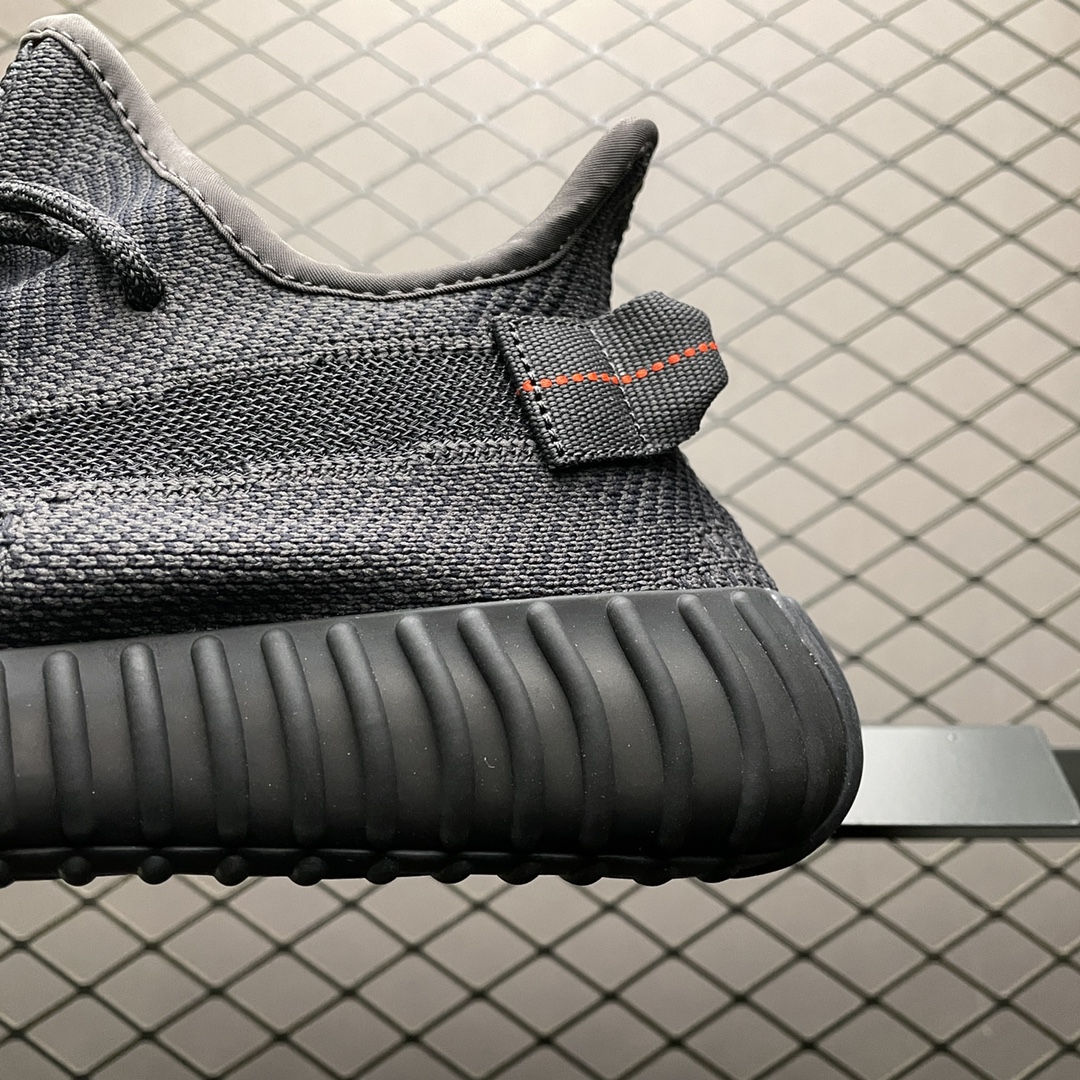 220 最顶零售性价版 AD 阿迪Yeezy 350V2  ” Static ” 黑天使 鞋带反光版 侃爷椰子350 FU9006
