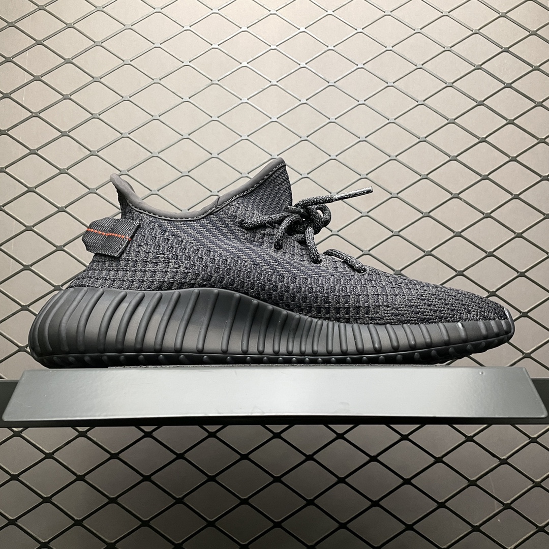 220 最顶零售性价版 AD 阿迪Yeezy 350V2  ” Static ” 黑天使 鞋带反光版 侃爷椰子350 FU9006