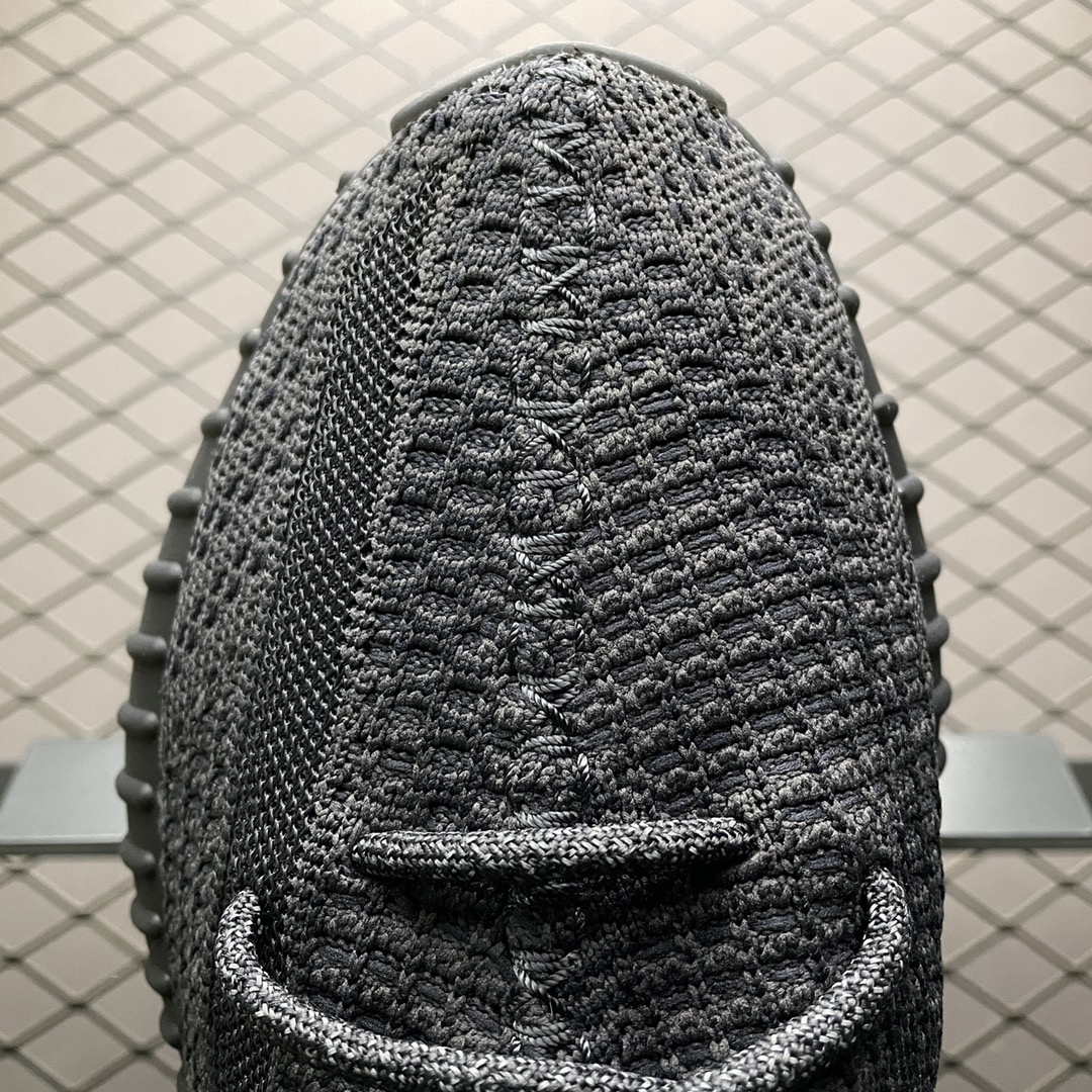 220 最顶零售性价版 AD 阿迪Yeezy 350V2  ” Static ” 黑天使 鞋带反光版 侃爷椰子350 FU9006