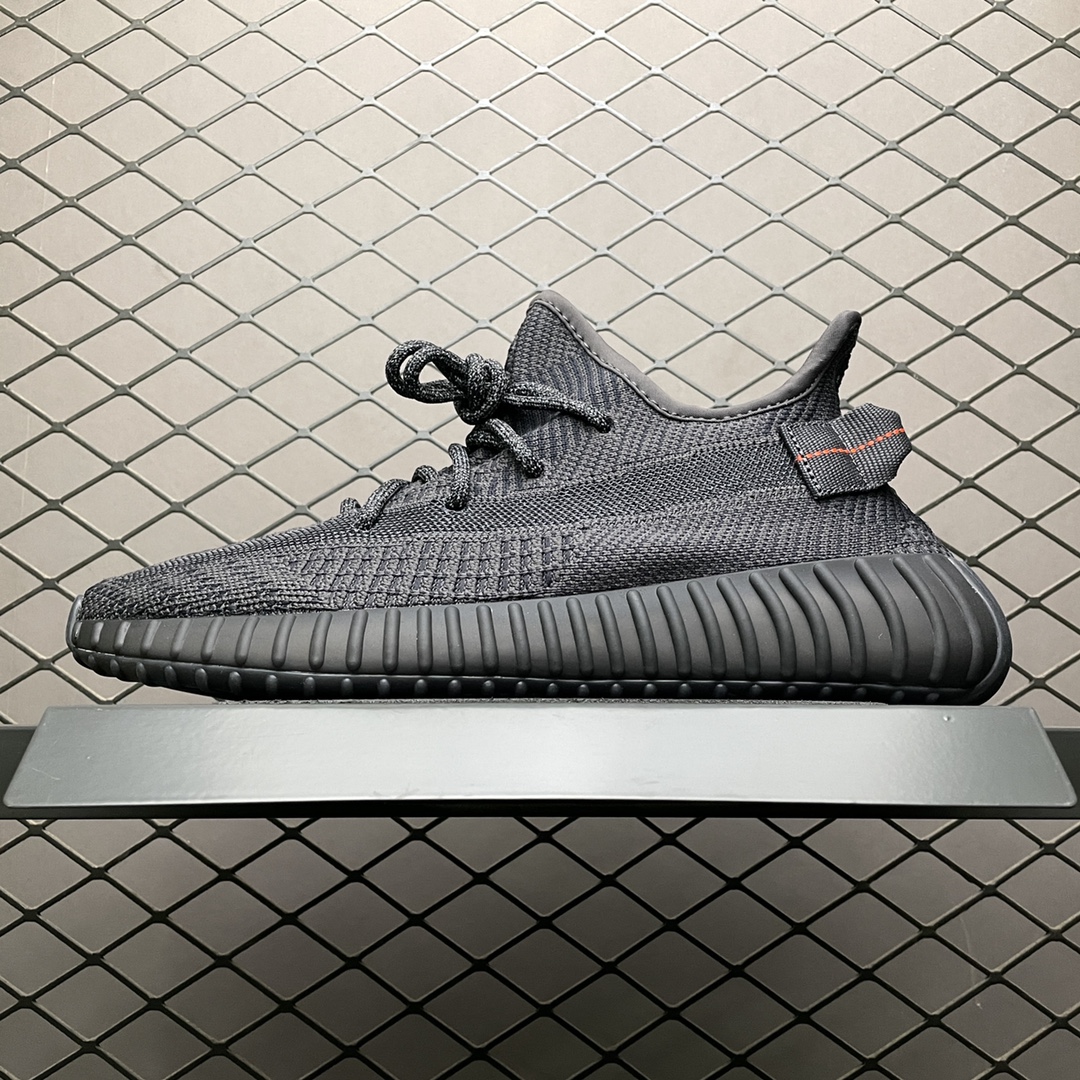 220 最顶零售性价版 AD 阿迪Yeezy 350V2  ” Static ” 黑天使 鞋带反光版 侃爷椰子350 FU9006