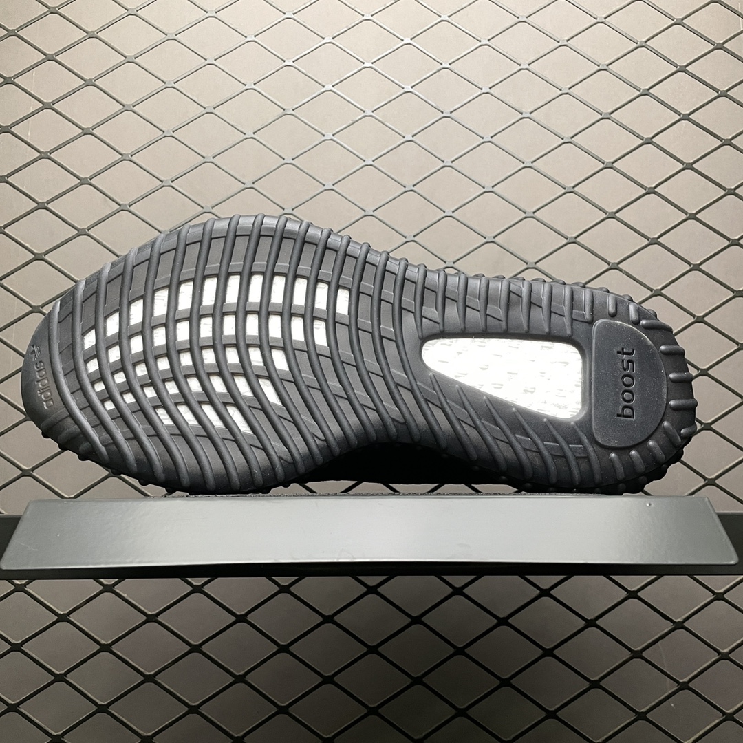 220 最顶零售性价版 AD 阿迪Yeezy 350V2  ” Static ” 黑天使 鞋带反光版 侃爷椰子350 FU9006