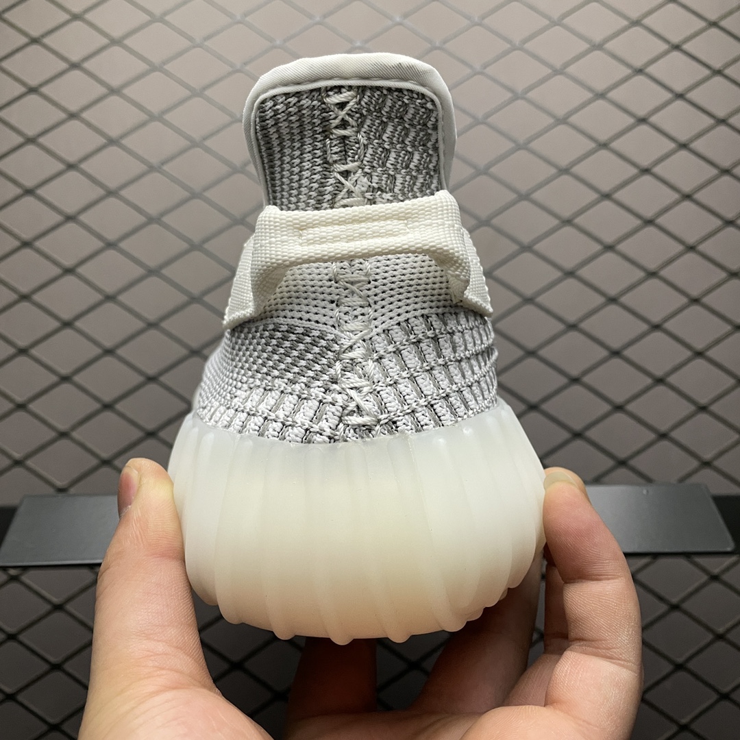 220 最顶零售性价版 AD 阿迪Yeezy 350V2 ” Static ” 白天使 鞋带反光版 侃爷椰子350 EF2905