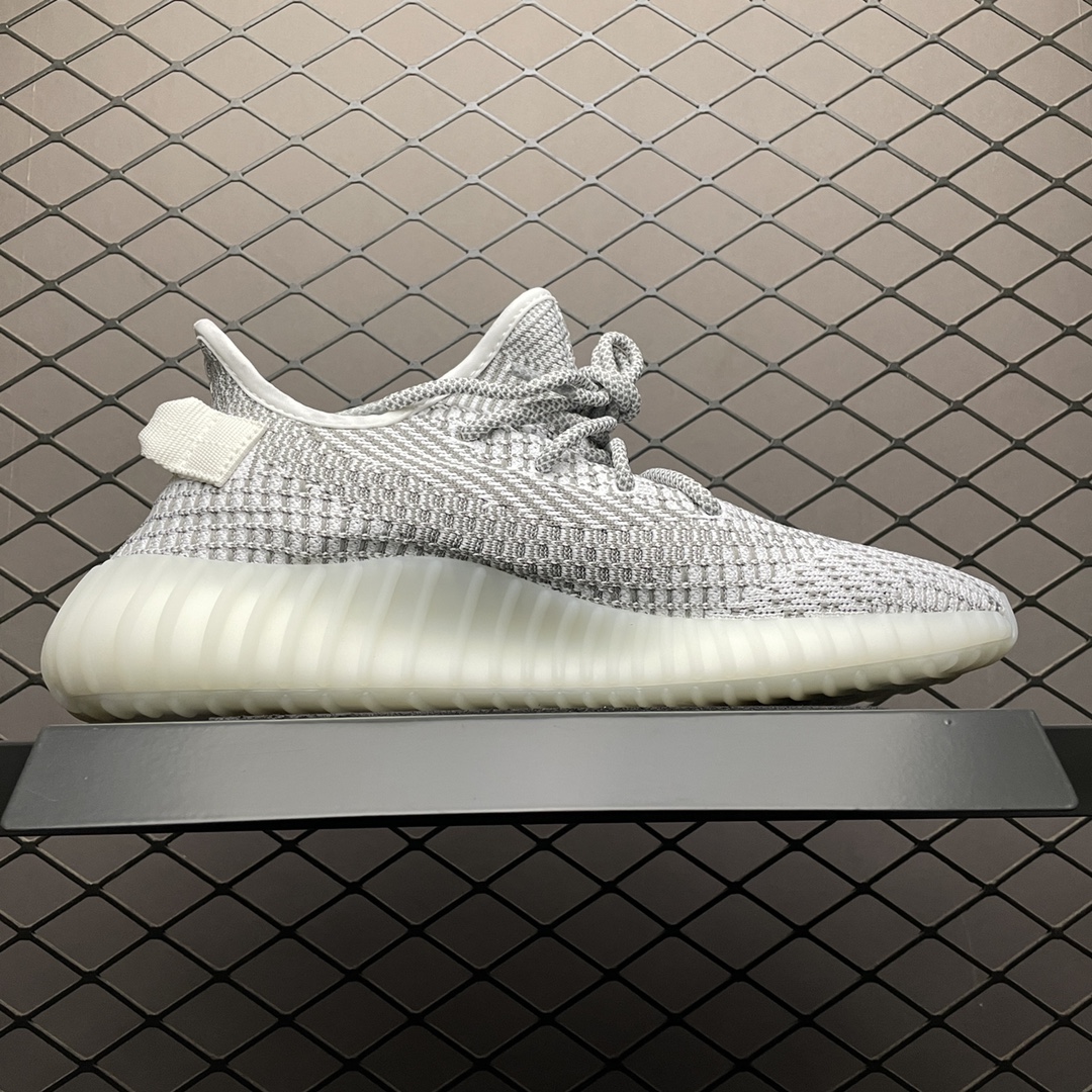 220 最顶零售性价版 AD 阿迪Yeezy 350V2 ” Static ” 白天使 鞋带反光版 侃爷椰子350 EF2905