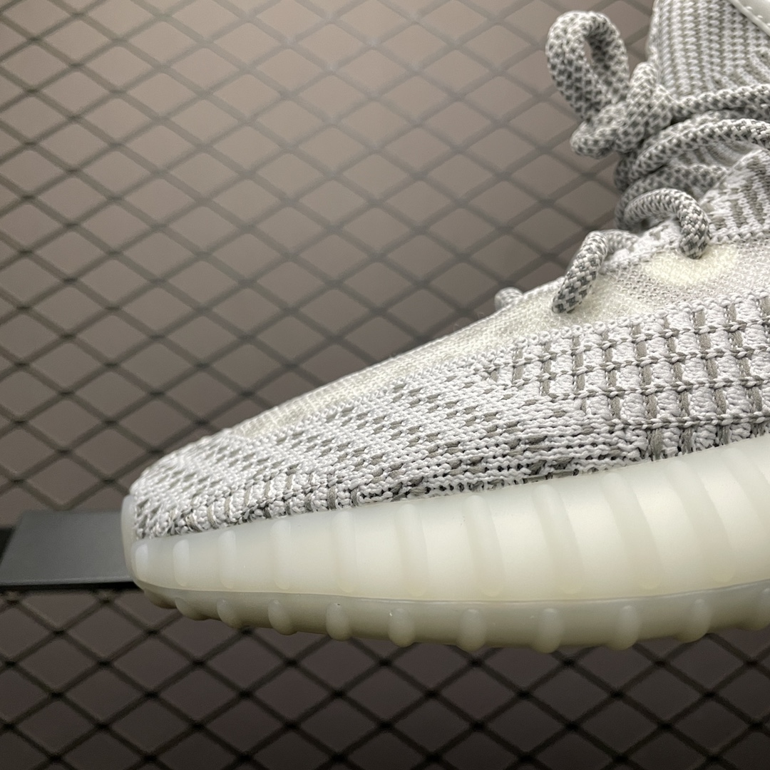 220 最顶零售性价版 AD 阿迪Yeezy 350V2 ” Static ” 白天使 鞋带反光版 侃爷椰子350 EF2905