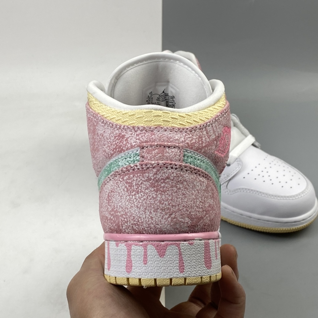 280 Air Jordan 1 Mid AJ1 乔1 中帮百搭休闲运动板鞋DD1666-100