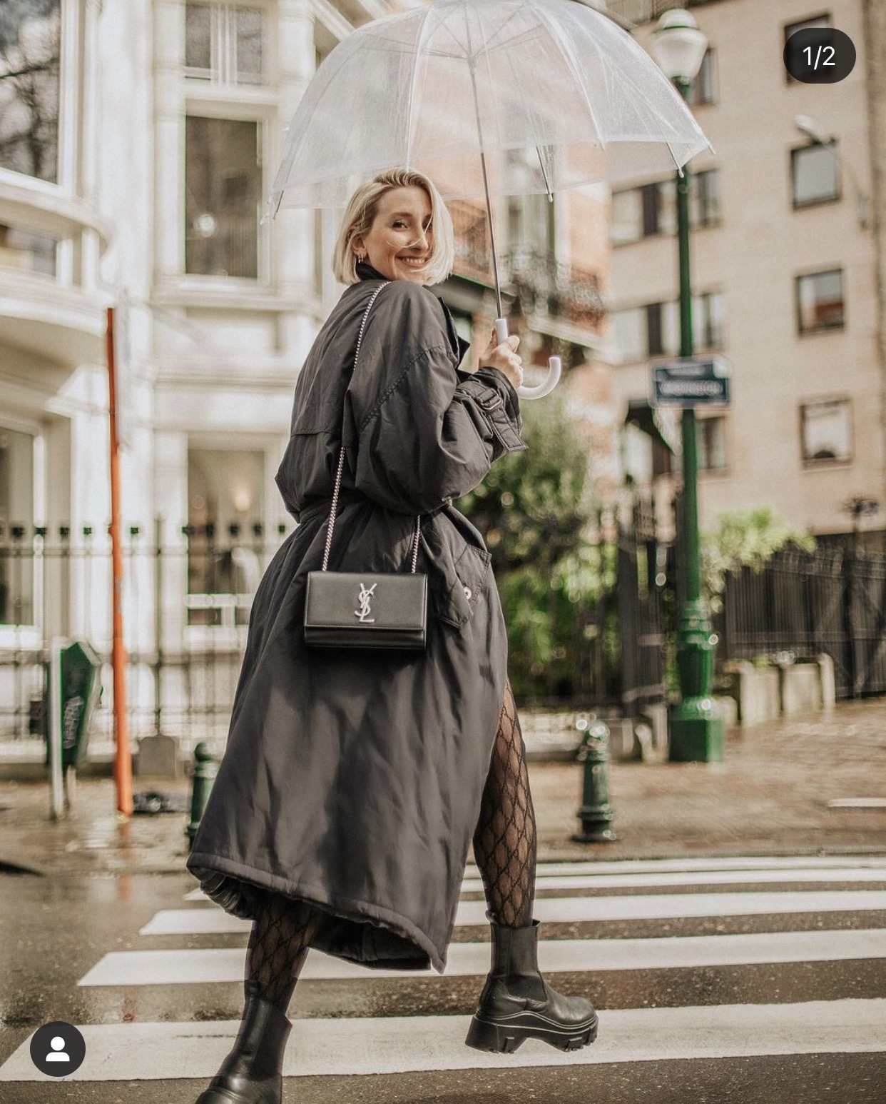 Saint laurent Ysl 𝙆𝙖𝙩𝙚 20𝙘𝙢 链条包 469390黑色球纹银扣