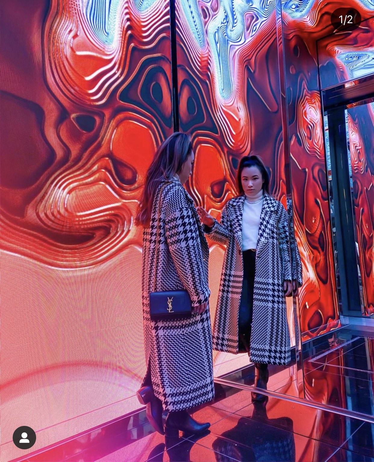 Saint laurent Ysl 𝙆𝙖𝙩𝙚 20𝙘𝙢 链条包 469390黑色球纹金扣