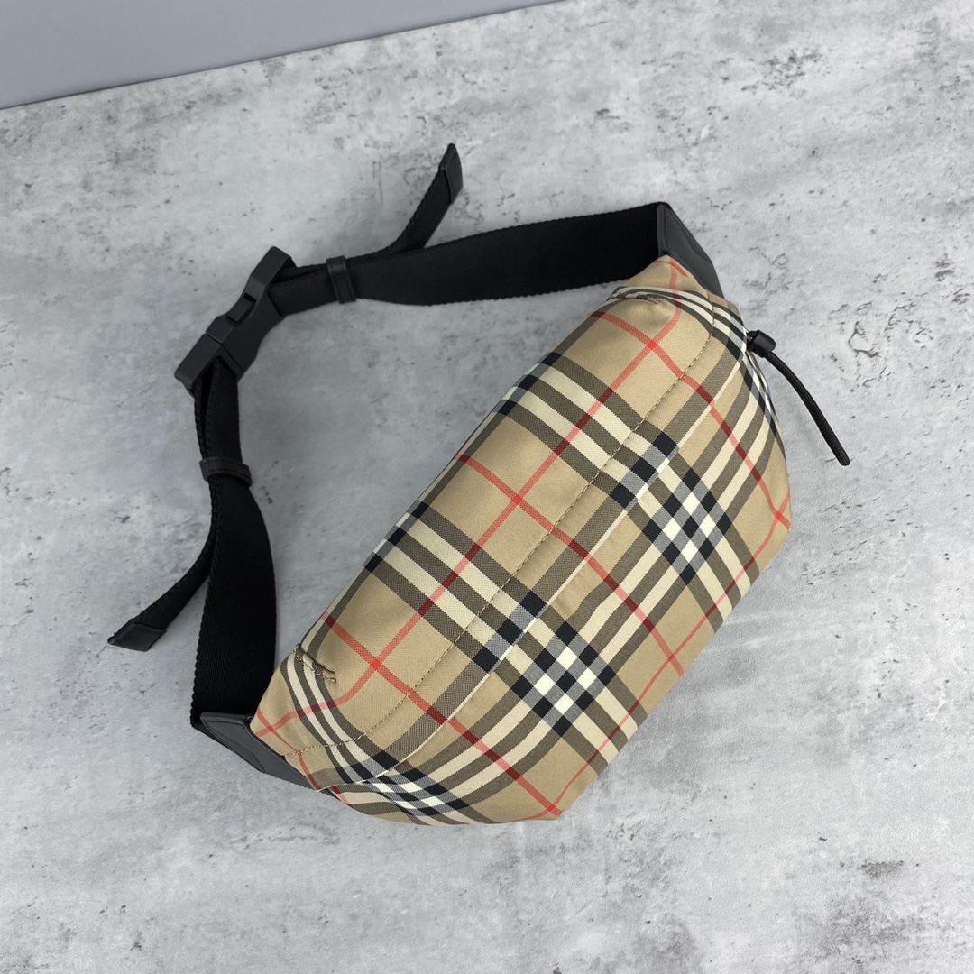 Burberry Classic Check Crossbody Belt Bag, Adjustable Strap, 31 x 16 x 7.5 cm