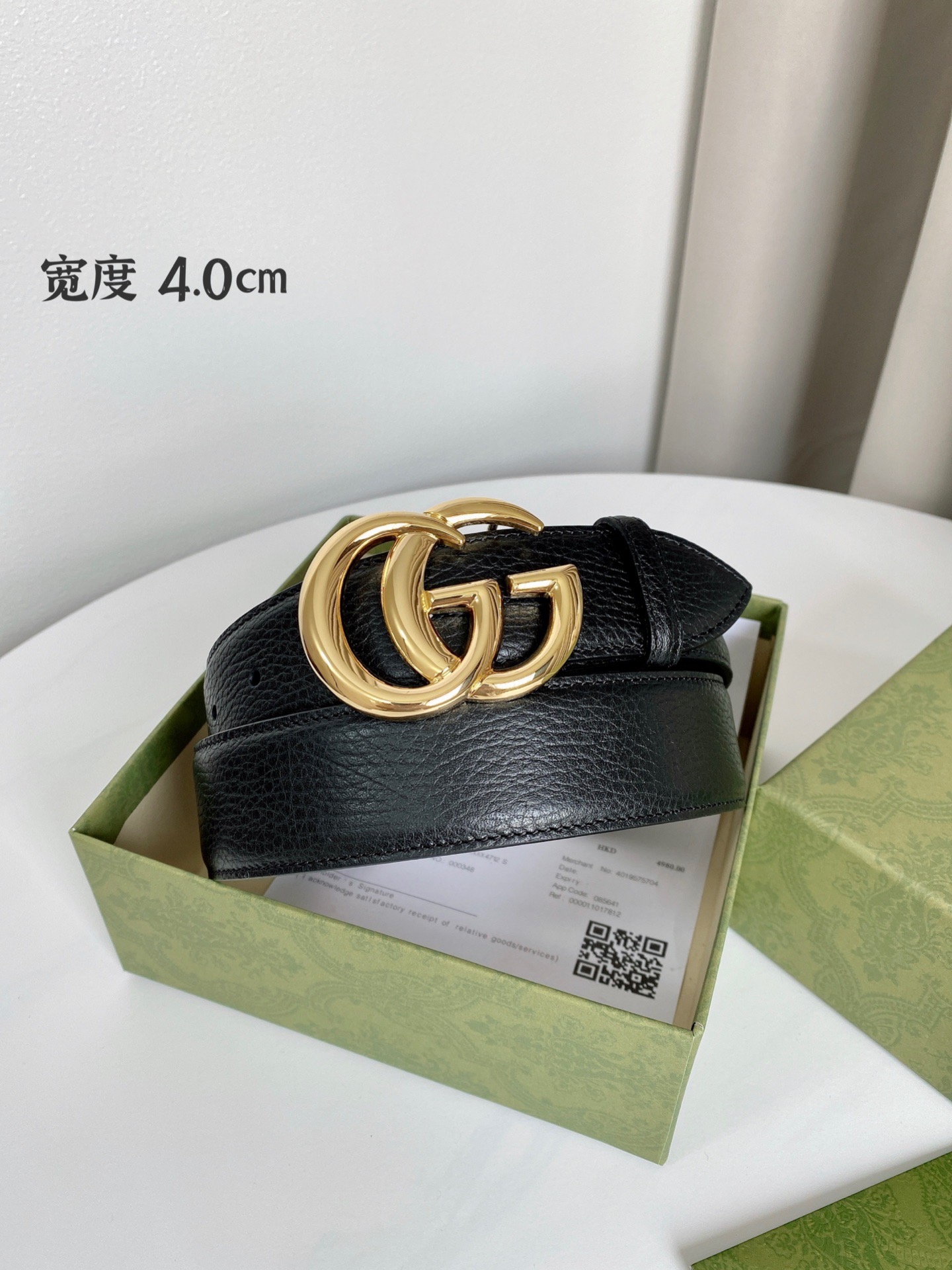 H5 腰带皮带 Gucci 专柜同步原单正品腰带,进口原厂头层牛皮,非市场普通荔枝纹,真空电镀亮面五金,原厂代工出货,宽度4.0cm