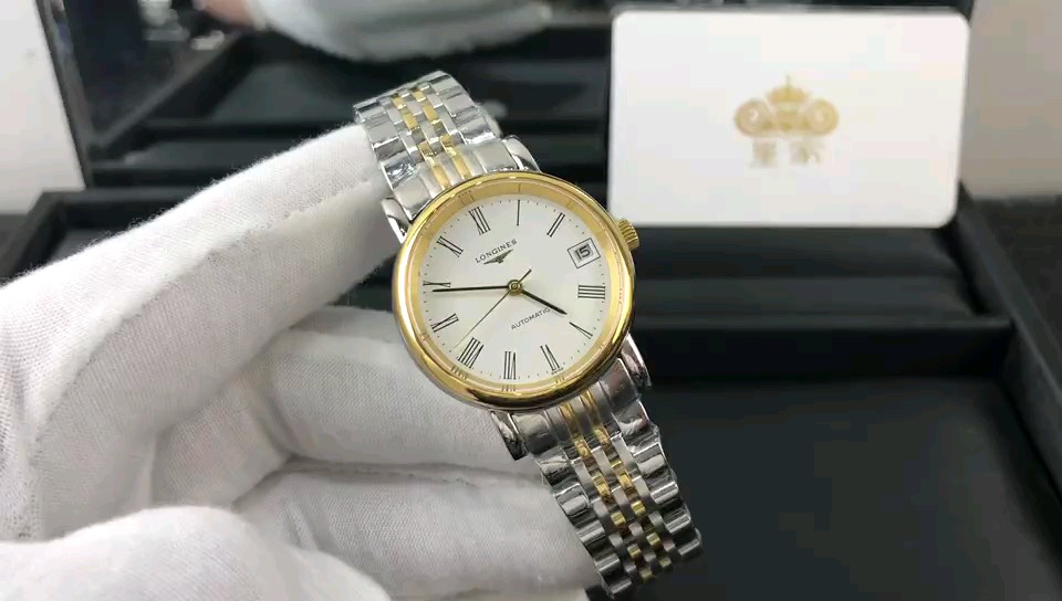 Longines 皇家 浪琴博雅系列间金女表视频欣赏
