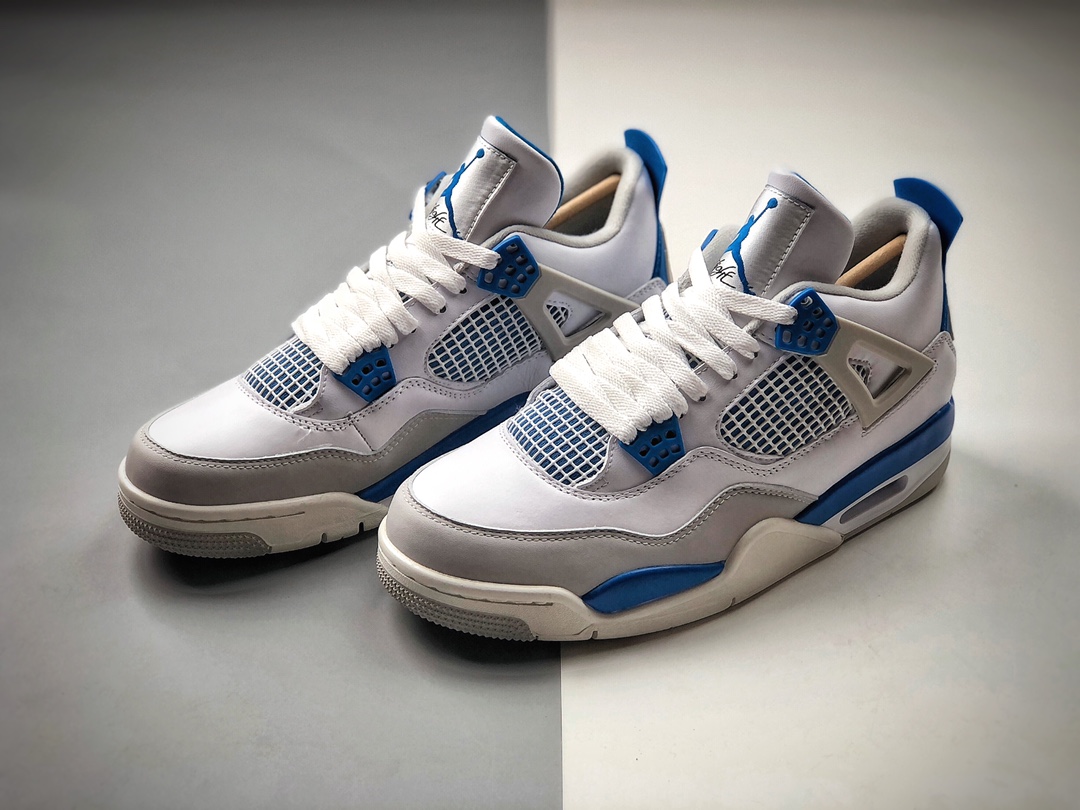390 Air Jordan 4 Retro Military Blue 白蓝 308497-105