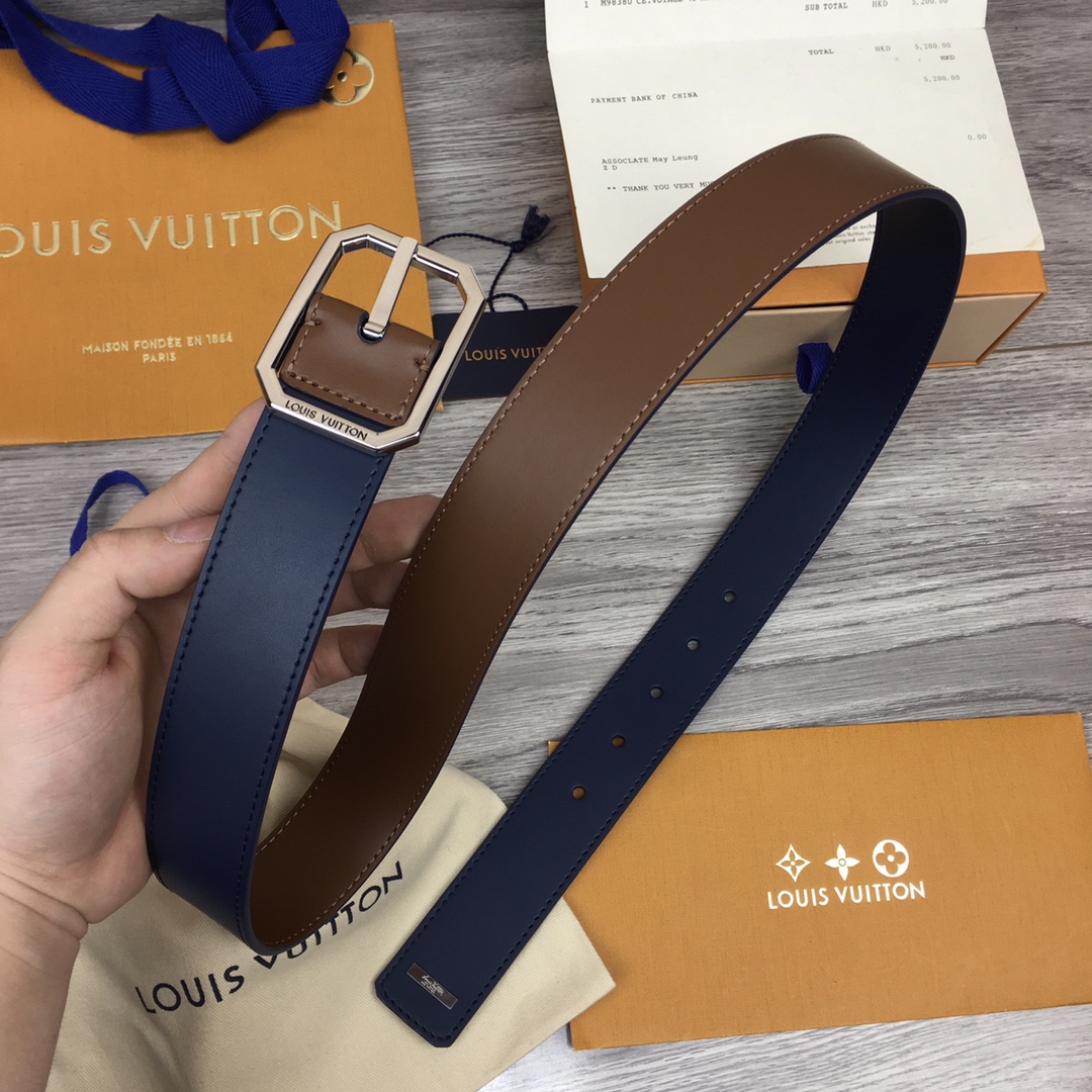 Louis Vuitton Belts Top Quality Website
 Blue Dark Yellow Calfskin Cowhide