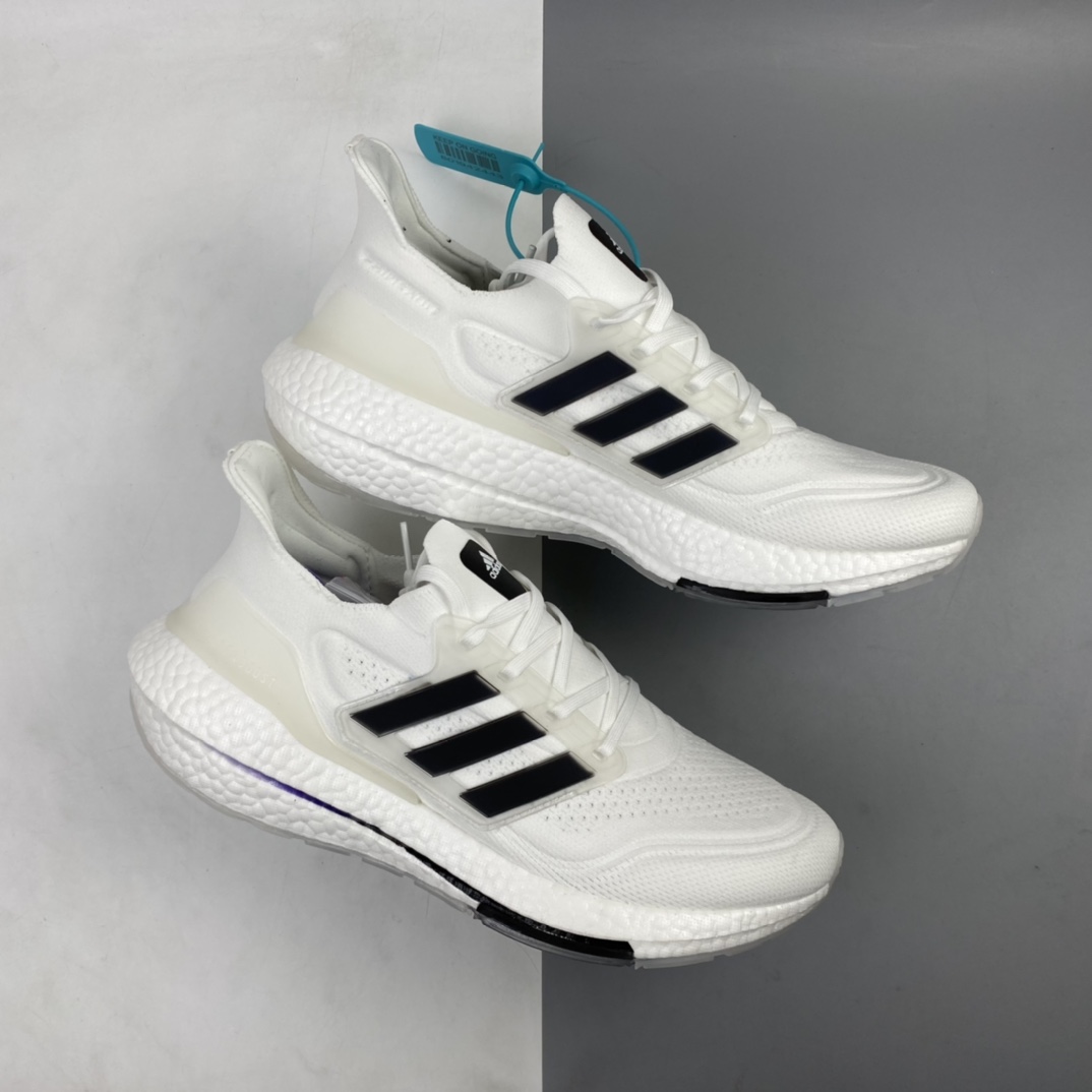 200 Ad UltraBoost 21 加厚爆米花袜套式针织鞋面休闲运动慢跑鞋 FY0838