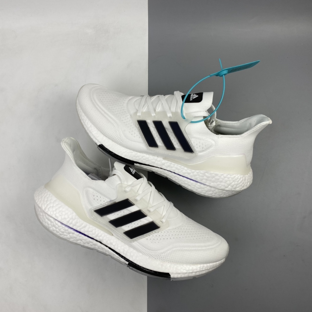 200 Ad UltraBoost 21 加厚爆米花袜套式针织鞋面休闲运动慢跑鞋 FY0838