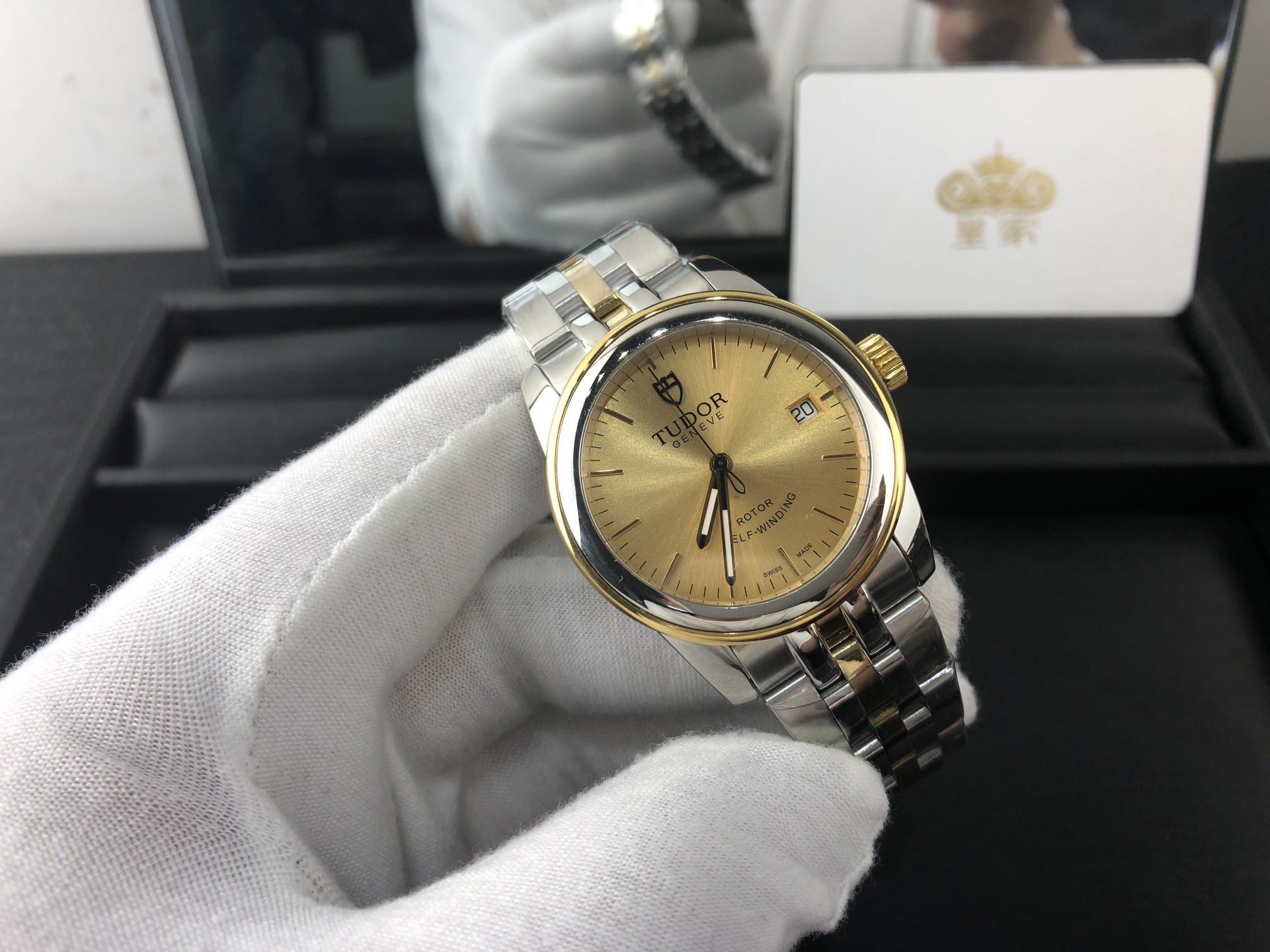 Tudor 皇家 帝舵间金男表