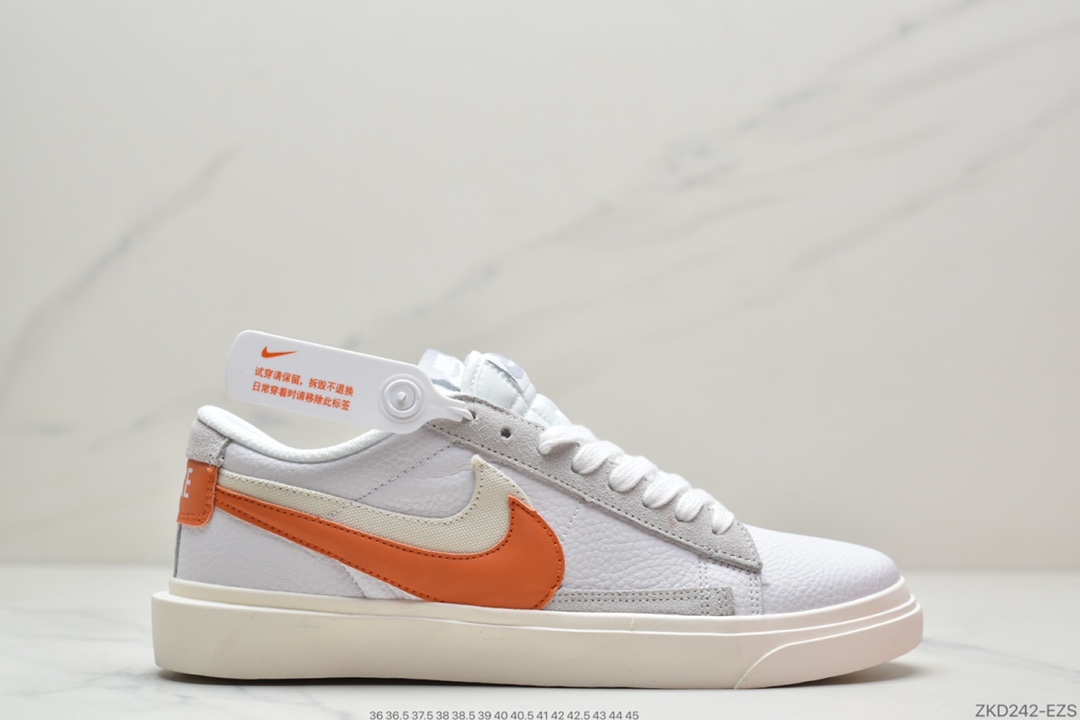 280 SACAI联名 x Nike Blazer Low”White/Magma/Orange” BV0076