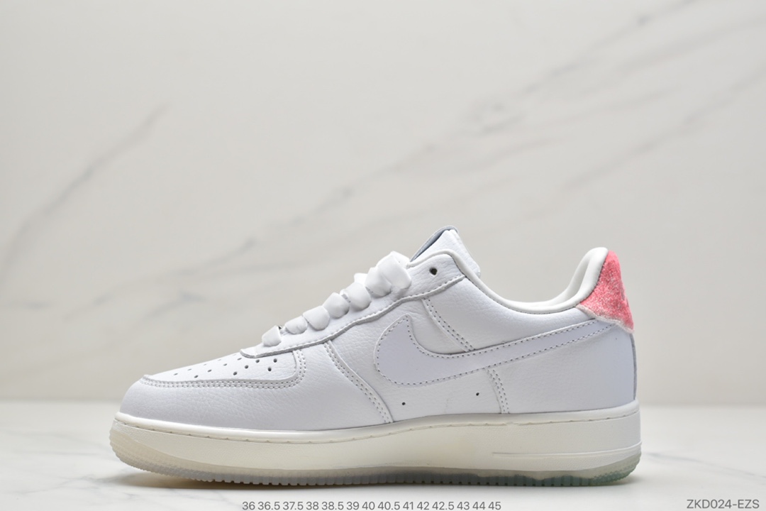 270 Nike Air Force 1’07”SNKRS Got ’Em”空军一号经典低帮百搭休闲运动板鞋“皮革白绿粉寿桃”DC3287-111