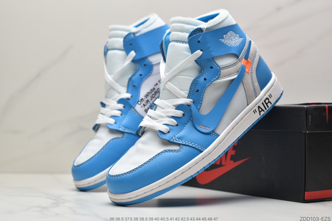 230 OFF-WHITE x Air Jordan OW AJ1 OW 联名北卡蓝 AQ0818-100/148 AA3834-101