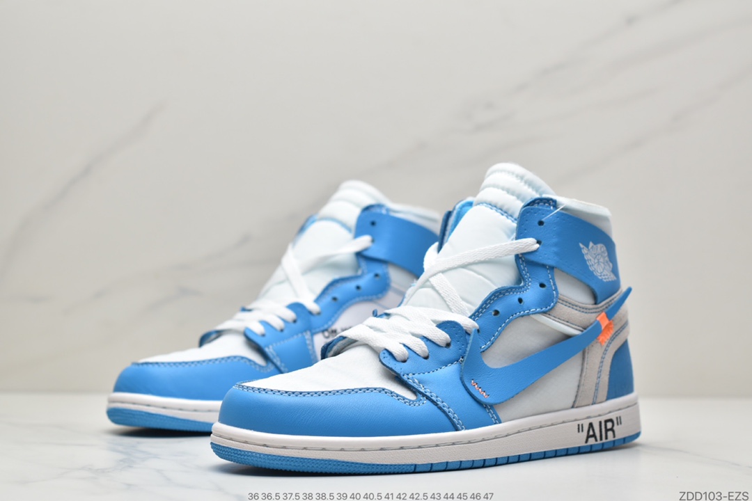 230 OFF-WHITE x Air Jordan OW AJ1 OW 联名北卡蓝 AQ0818-100/148 AA3834-101