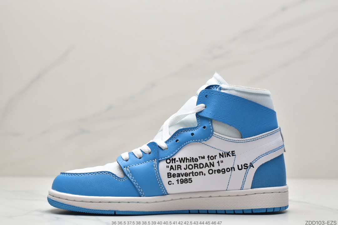 230 OFF-WHITE x Air Jordan OW AJ1 OW 联名北卡蓝 AQ0818-100/148 AA3834-101