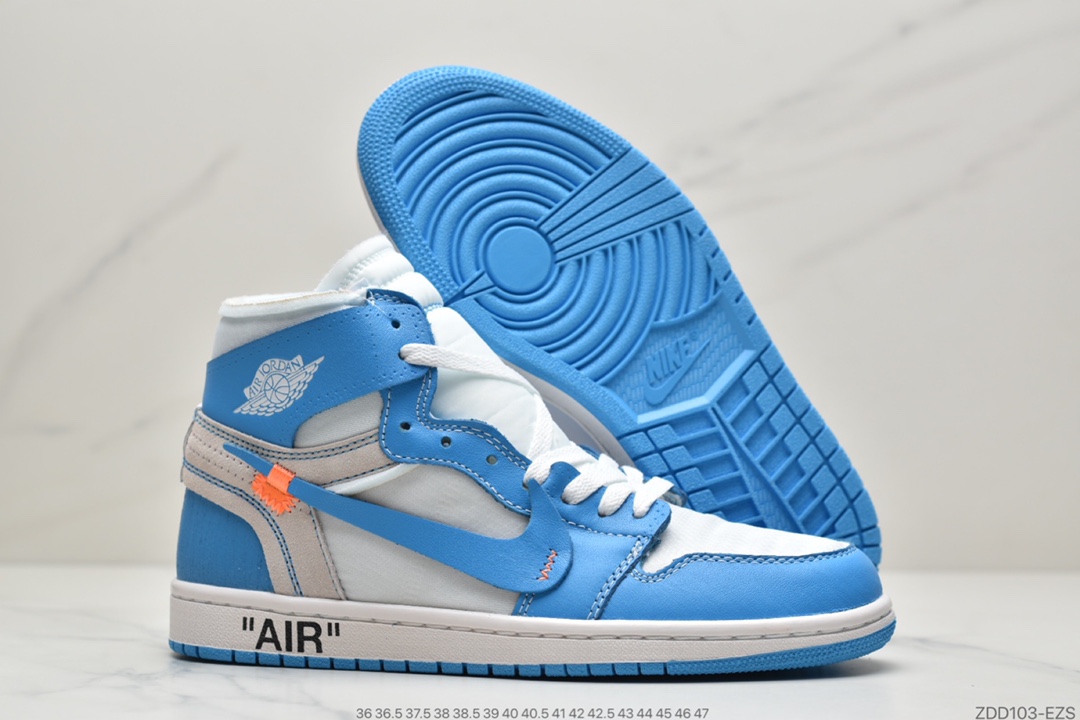 230 OFF-WHITE x Air Jordan OW AJ1 OW 联名北卡蓝 AQ0818-100/148 AA3834-101