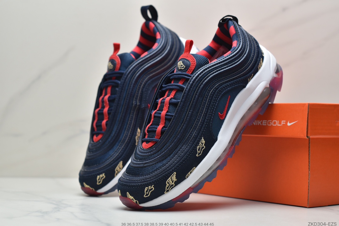 270 耐克Nike Golf Air Max 97G子弹头高尔夫球鞋经典跨界男女鞋中性运动鞋 CK1220-400