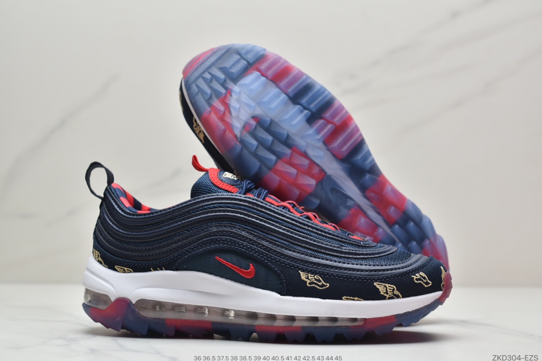 270 耐克Nike Golf Air Max 97G子弹头高尔夫球鞋经典跨界男女鞋中性运动鞋 CK1220-400
