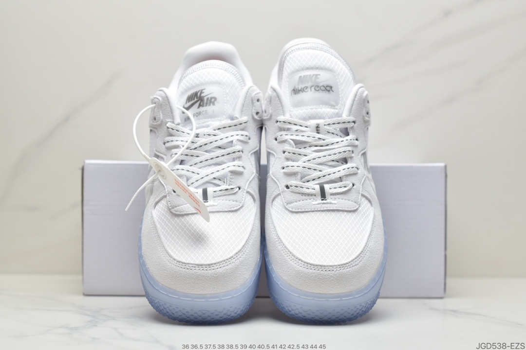 180 Nike Air Force 1 React QS”White/Light/Sail-Rush Ice” CQ8879-100