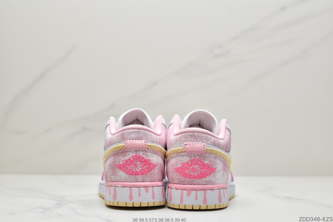 230 Air Jordan 1 Low GS“Paint Drip” 粉冰淇淋 CW7104-601-莆田鞋,莆田鞋货源,高仿鞋,高仿鞋货源,安福档口,莆田高仿鞋,莆田鞋批发,高仿鞋批发,莆田高仿运动鞋,高仿运动鞋,莆田运动鞋 230 Air Jordan 1 Low GS“Paint Drip” 粉冰淇淋 CW7104-601