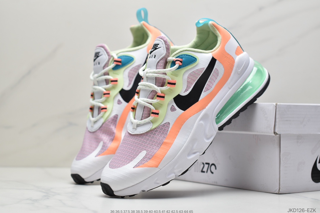 160 耐克Nike Air Max 270 React SE”Light Grey/Wood Brown”270瑞亚赛车系列后半掌气垫百搭运动慢跑鞋“浅灰木褐棕钻石绒毛”DC3277-181