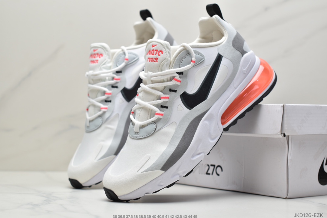 160 耐克Nike Air Max 270 React SE”Light Grey/Wood Brown”270瑞亚赛车系列后半掌气垫百搭运动慢跑鞋“浅灰木褐棕钻石绒毛”DC3277-181