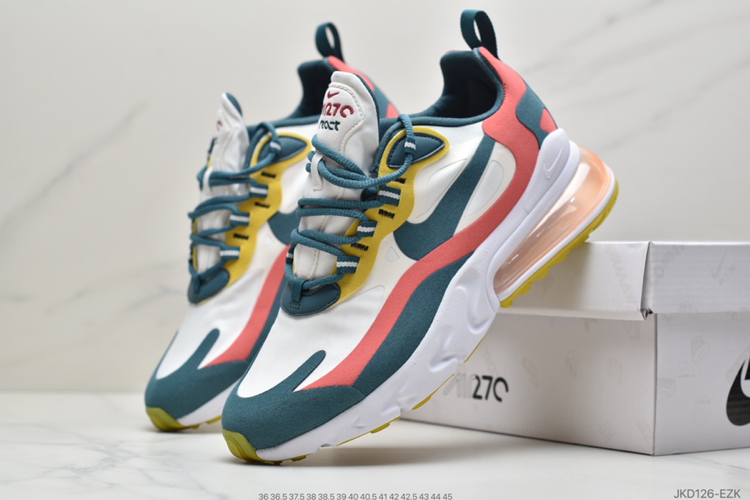 160 耐克Nike Air Max 270 React SE”Light Grey/Wood Brown”270瑞亚赛车系列后半掌气垫百搭运动慢跑鞋“浅灰木褐棕钻石绒毛”DC3277-181