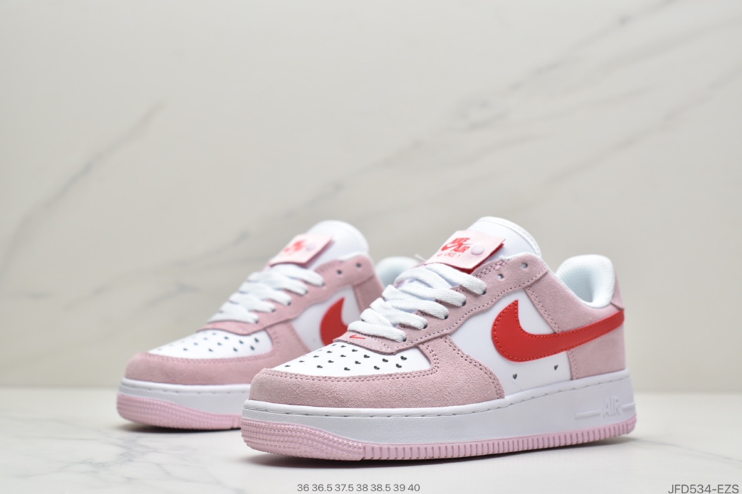 180 耐克Nike Air Force 1 ‘07 QS 粉红 情人节 DD3384-600