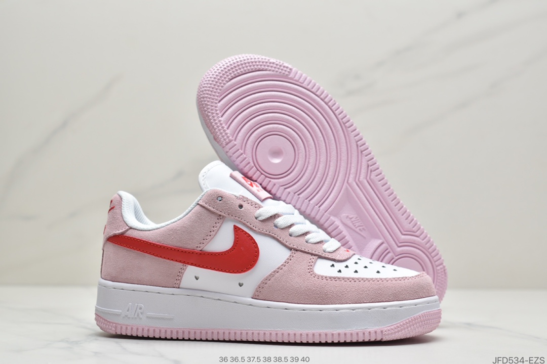 180 耐克Nike Air Force 1 ‘07 QS 粉红 情人节 DD3384-600