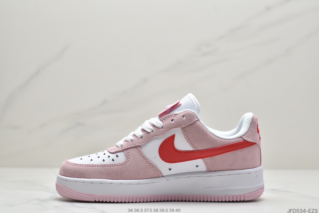 180 耐克Nike Air Force 1 ‘07 QS 粉红 情人节 DD3384-600