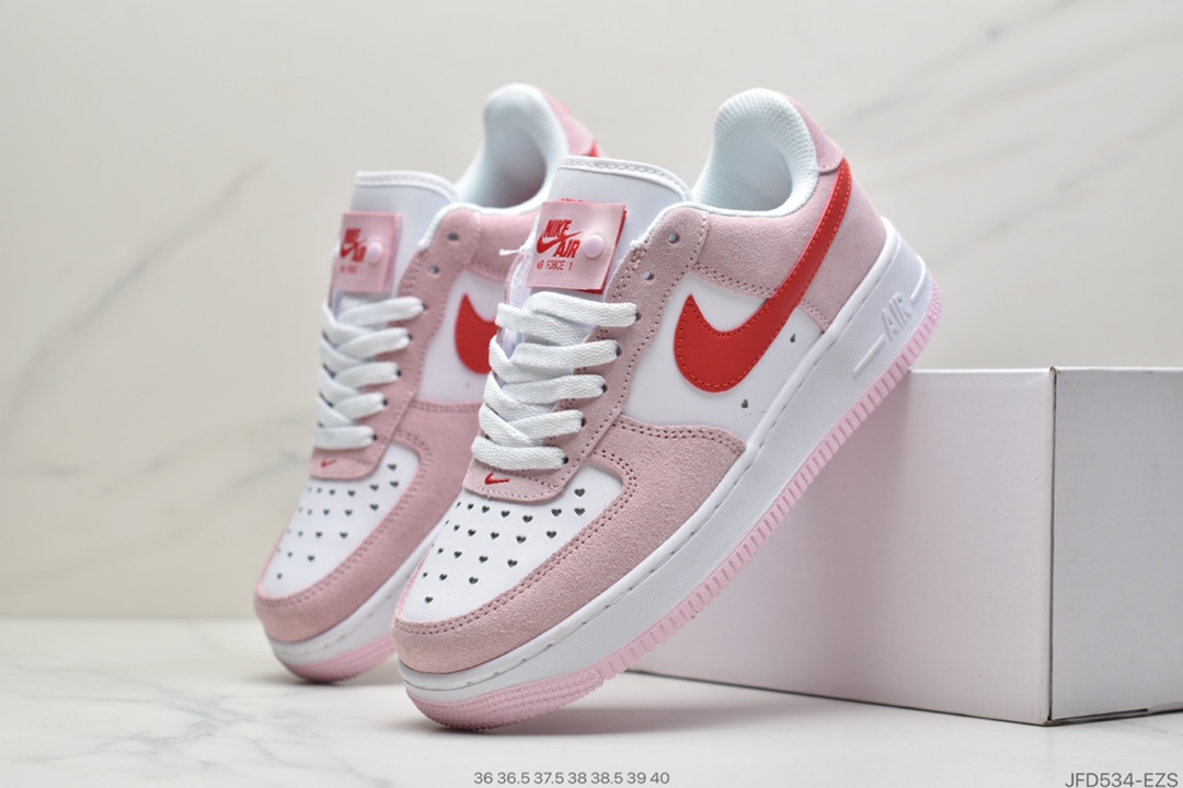 180 耐克Nike Air Force 1 ‘07 QS 粉红 情人节 DD3384-600