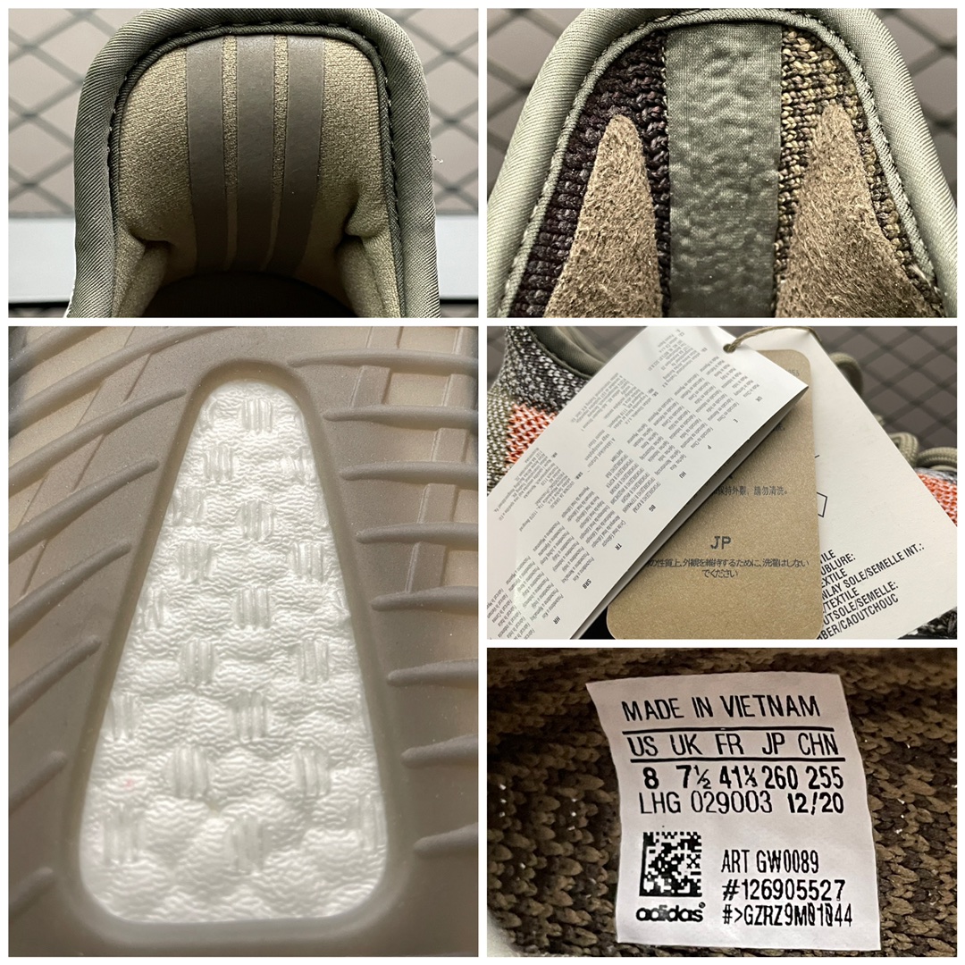 480 纯原版本 AD Yeezy Boost 350V2 侃爷椰子 新配色 ” Ash Stone ” 火山灰 GW0089