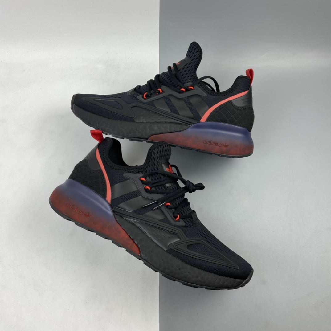180 Ad ZX 2K Boost 网纱针织呼吸面套脚休闲运动慢跑鞋 FZ4641