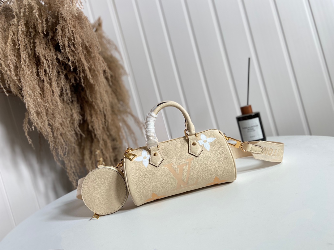 Louis Vuitton LV Papillon BB Bags Handbags Beige White Printing Empreinte​ Mini M45708