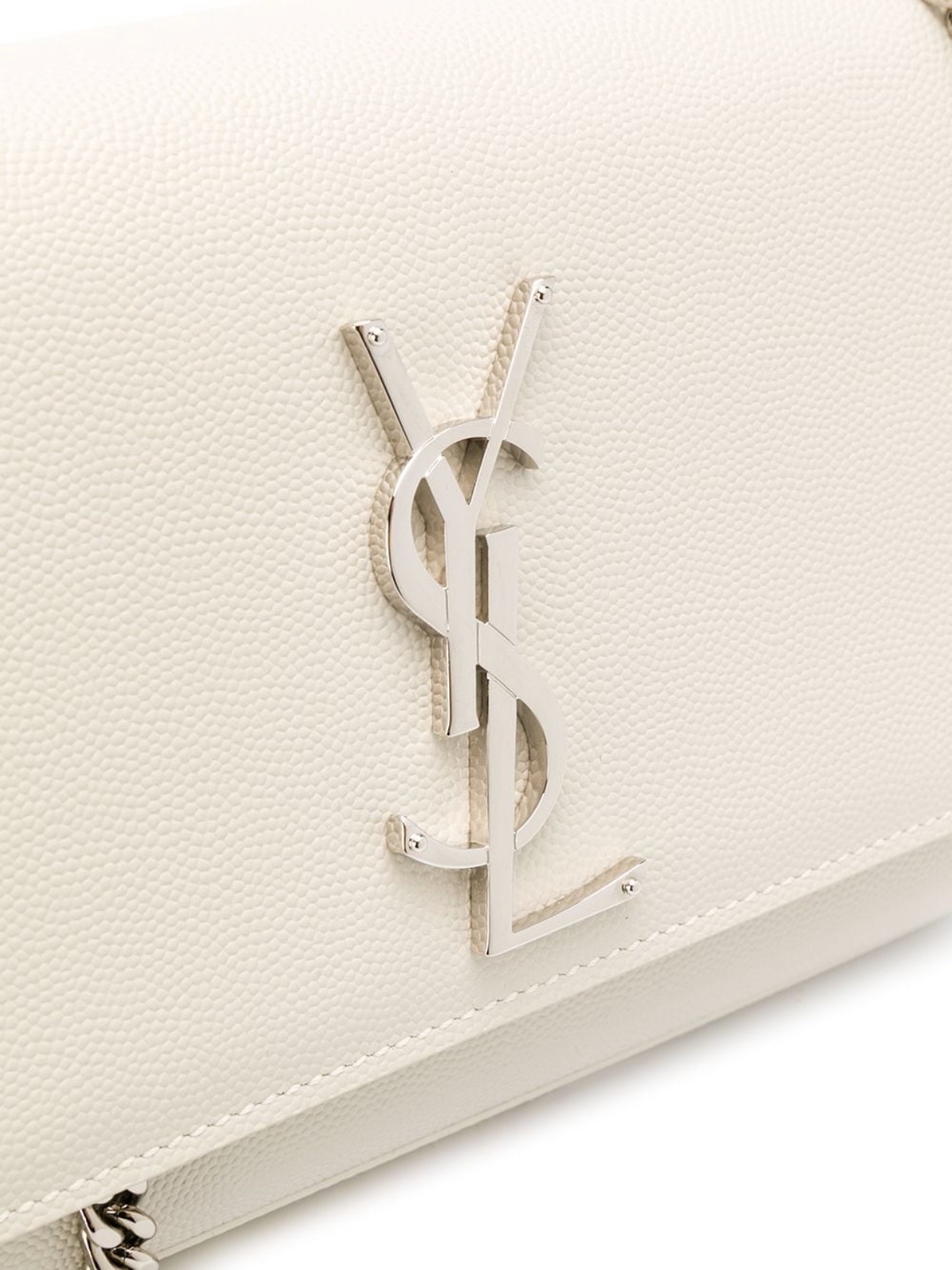 Saint laurent Ysl 𝙆𝙖𝙩𝙚 20𝙘𝙢 链条包 469390白色球纹银扣