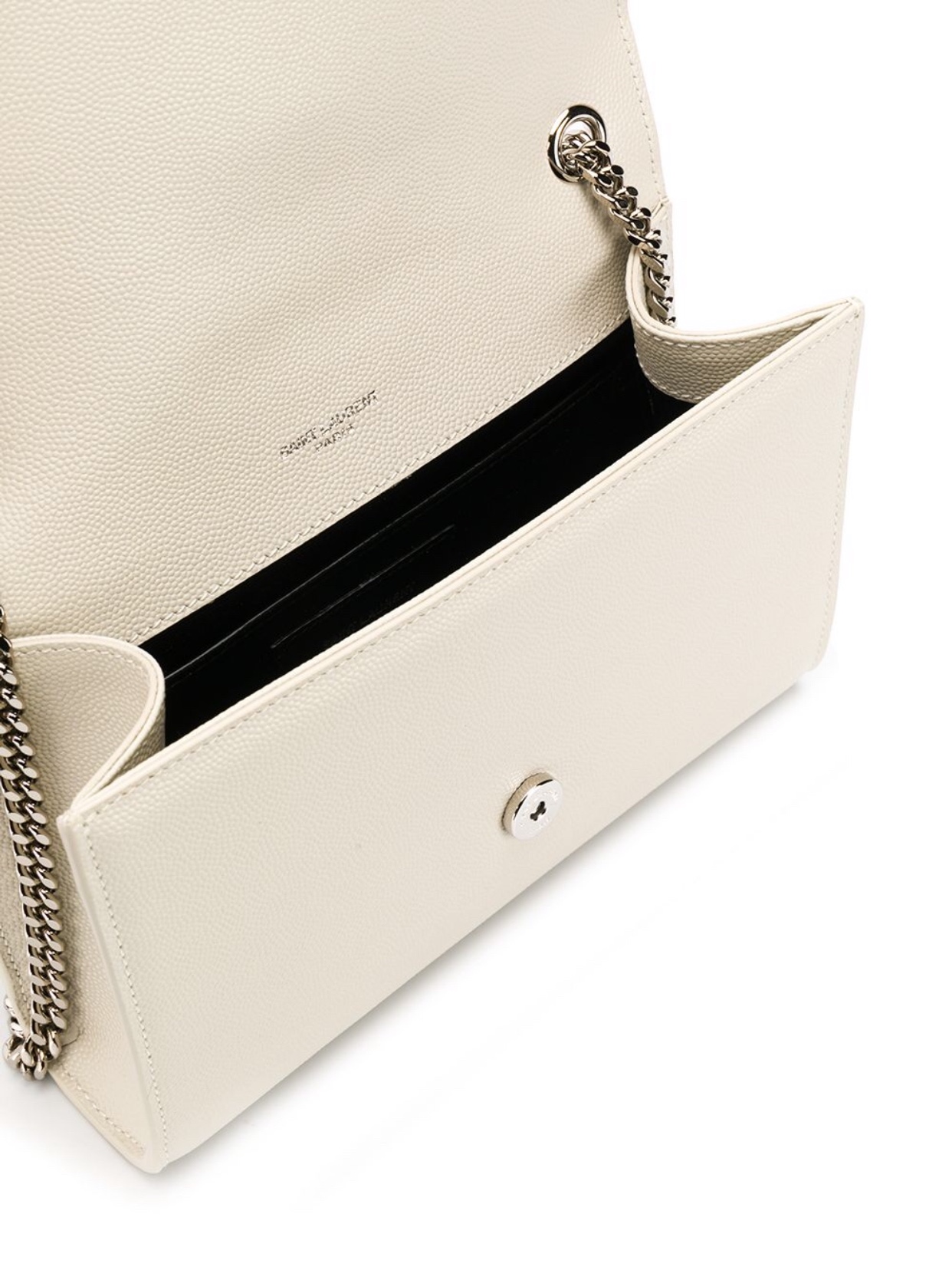 Saint laurent Ysl 𝙆𝙖𝙩𝙚 20𝙘𝙢 链条包 469390白色球纹银扣