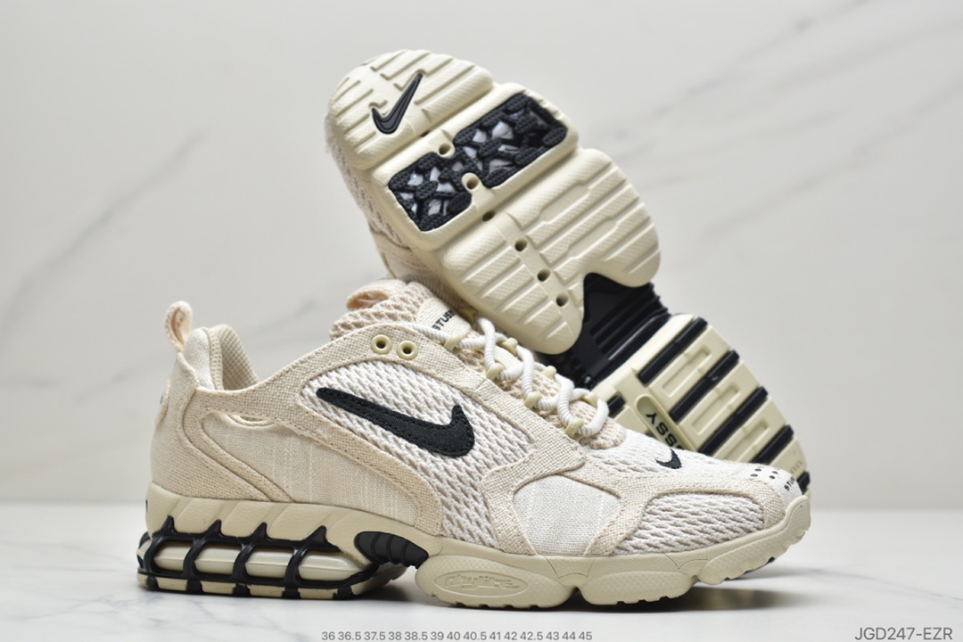 190 Stussy斯图西 x Nike Air Zom Spiridon Caged 2斯皮里东牢笼2代系列复古休闲运动慢跑鞋 CQ5486-200