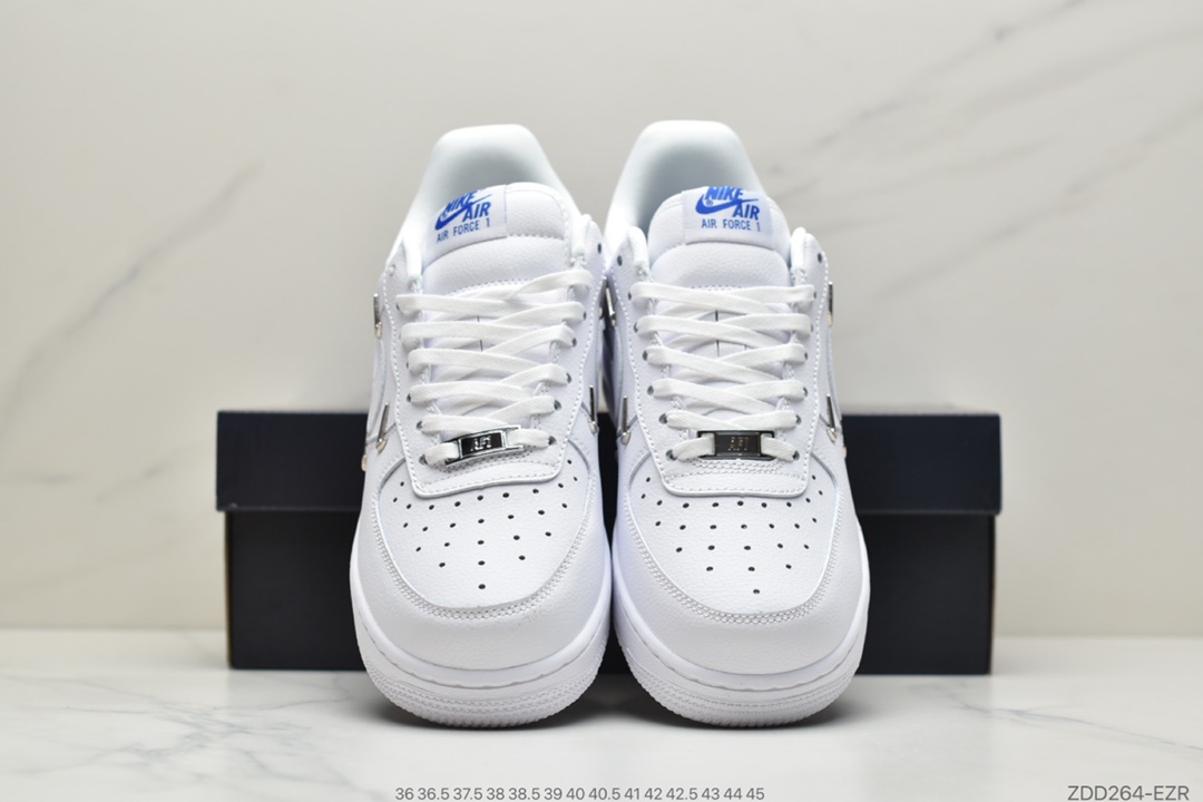 240 耐克 Air Force 1 Low ’泫雅同款 四钩AF1白蓝空军1号低帮百搭休闲运动板鞋CT1990-100