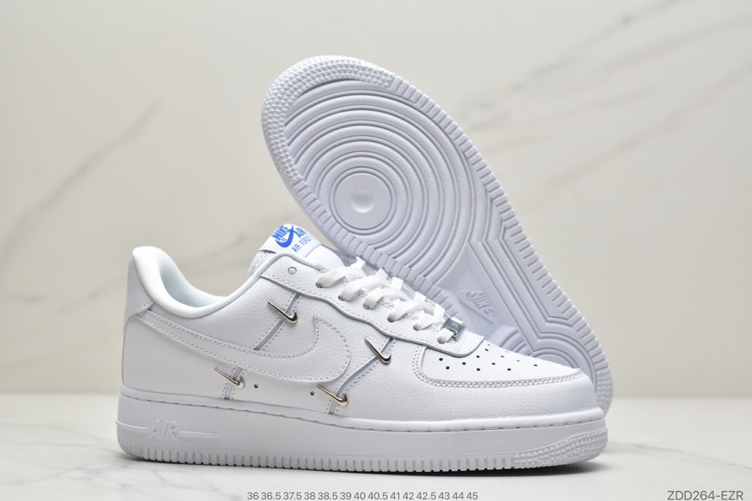 240 耐克 Air Force 1 Low ’泫雅同款 四钩AF1白蓝空军1号低帮百搭休闲运动板鞋CT1990-100