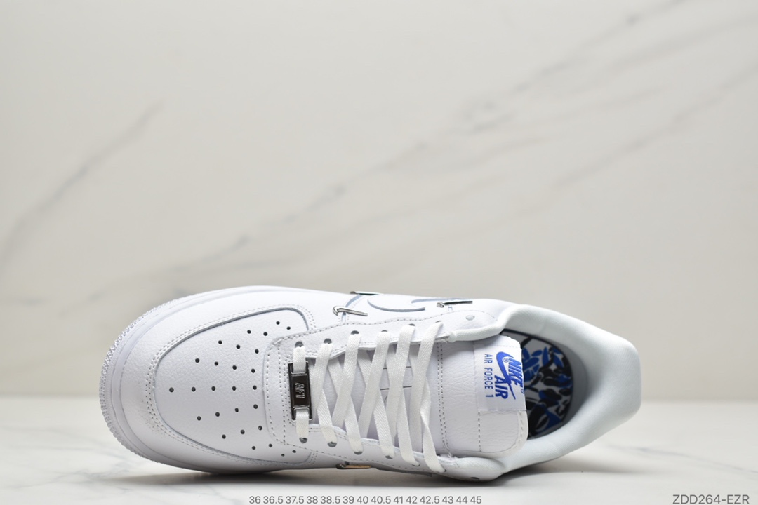 240 耐克 Air Force 1 Low ’泫雅同款 四钩AF1白蓝空军1号低帮百搭休闲运动板鞋CT1990-100