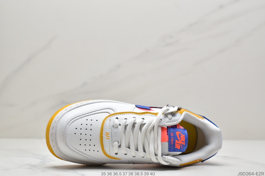 200 耐克Nike WMNS Air Force 1 Shadow 马卡龙空军一号轻量增高低帮百搭板鞋 CI0919-105