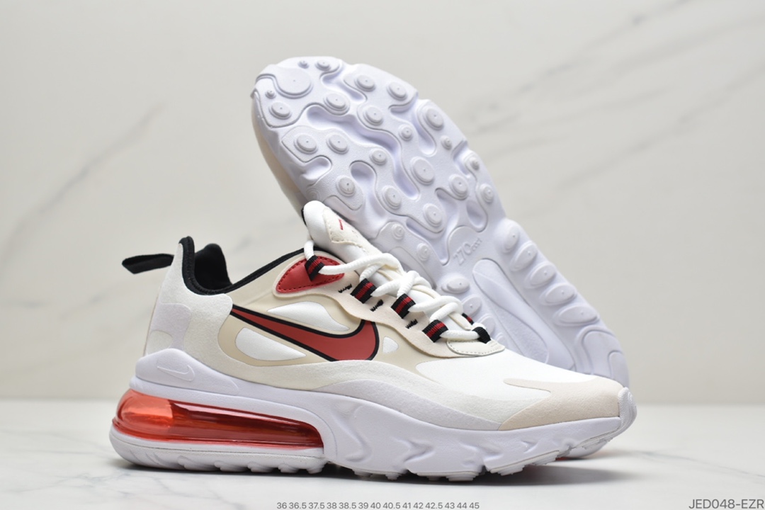 150 耐克Nike Air Max 270 React SE”White/Dark Grey/Black/Red”270 CT1280-100