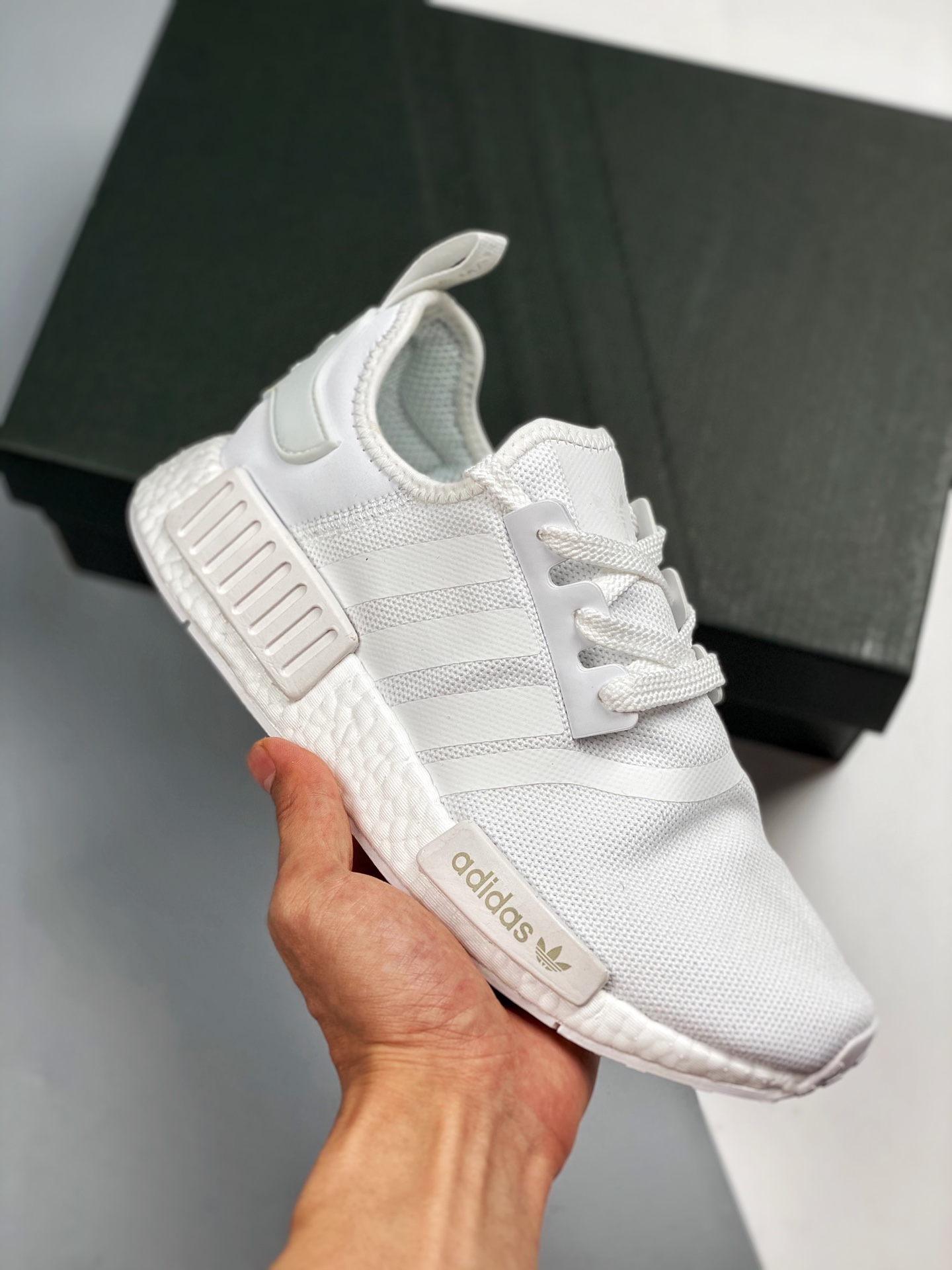 AD NMD _R1 blanco puro, versión Hupu, lanzamiento sincronizado en tiendas ‼️ Almacenamiento en stock, suministro establ…