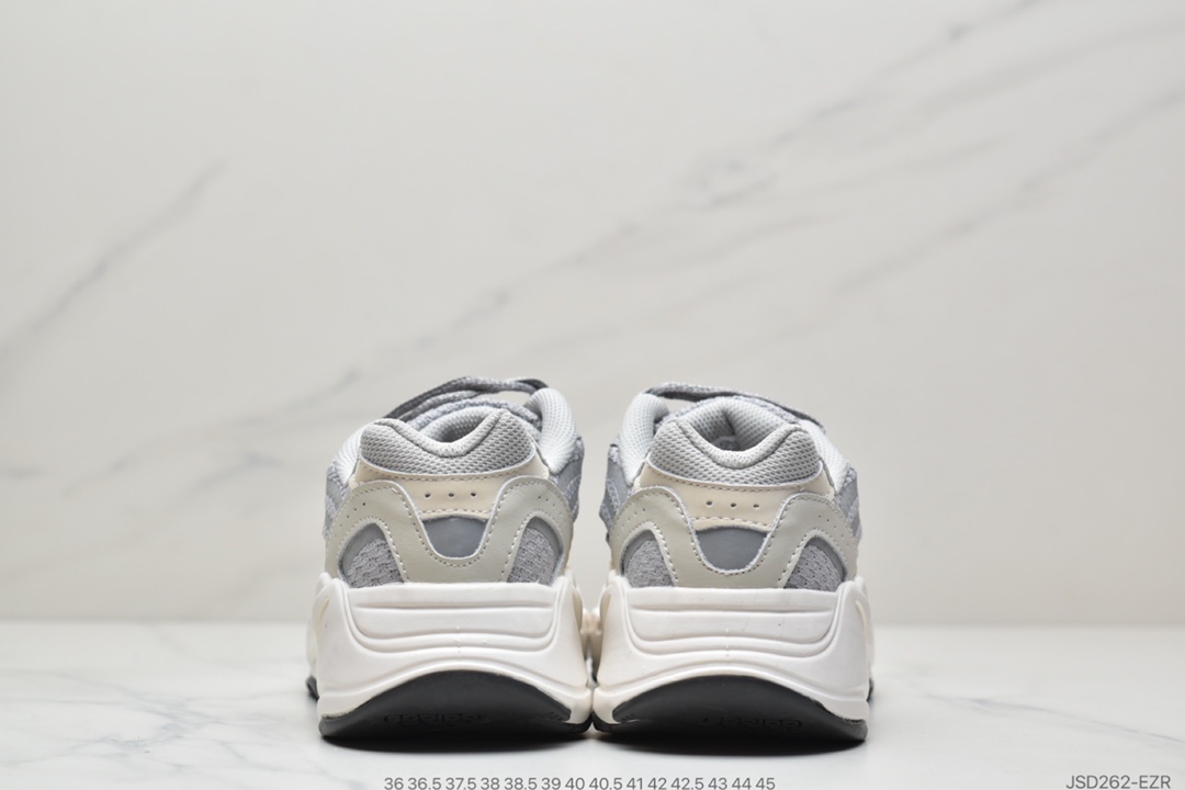 210  联乘侃爷Kanye West x Adidas Yeezy Boost 700 V2”Cream”700V2椰子系列增高姥爷风百搭休闲运动复古慢跑鞋“奶油灰白”GY7924